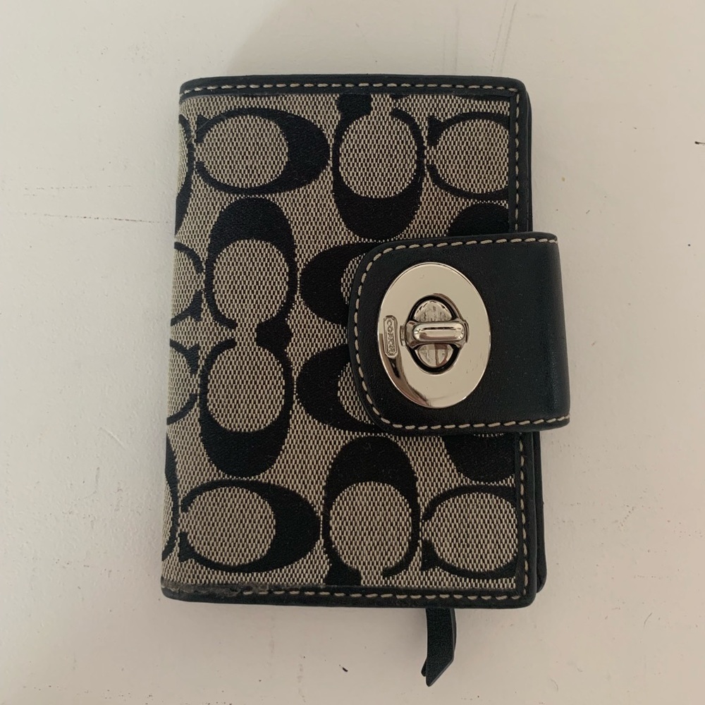 Black & Gray Coach Wallet